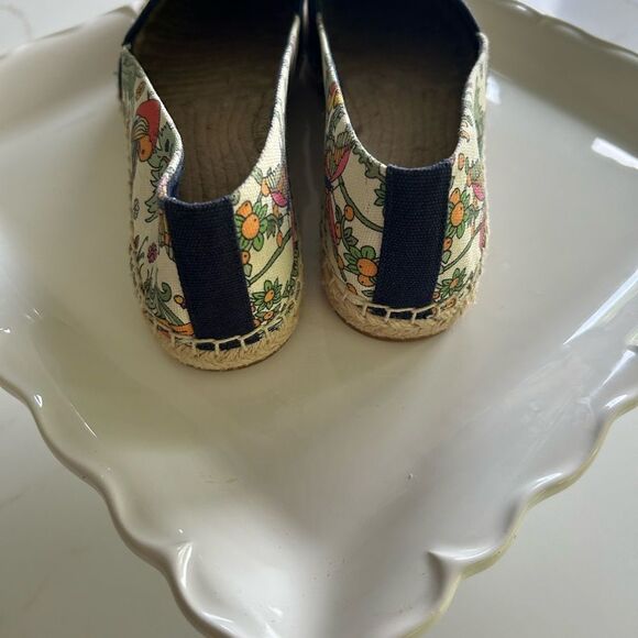 TORY BURCH WESTON FLAT ESPADRILLE Promised Land/Royal Navy Size 8 - Picture 5 of 10